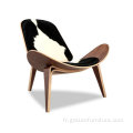Chaise de salon Nordic Ins Creative Minimalist Walnut